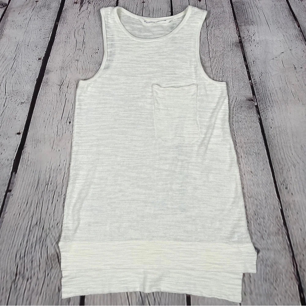 ATHLETA Maven cream beige cotton linen blend lightweight tank top, size XXS - Picture 8 of 14